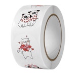 생일 답례 감사 포장 스티커 1롤 500매 강아지 고양이