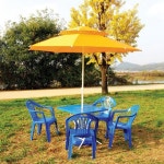 시원그늘 2단 파라솔 옐로 대형 비치 호텔 정원