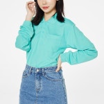 여성 베이직 기본 디자인 데일리 카라 티셔츠