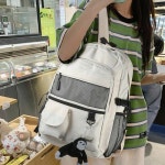 인형키링 남여공용 캐주얼 메쉬망 학생 백팩