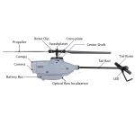 드론 c127 2 4ghz rc drone 720p 카메라 6-axis wifi 보초 헬리콥터 광각 카메라 single paddle without ailerons spy rc