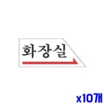 안내판 화장실 우측 알림 표지판 X10개 안내표시판