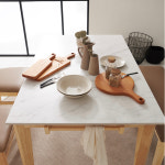 보니애가구 라일라 통세라믹 4인용 식탁세트 등받이벤치형 식탁+의자2+벤치1