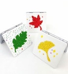 반짝반짝 보석십자수 고급형거울-잎 비즈공예 보석십자수