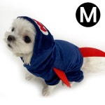 해피파티 펫 의상 샤크 후드 올인원 M