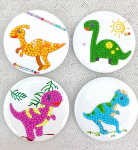 반짝반짝 보석십자수 공룡 손거울2 옵션 비즈공예 보석십자수