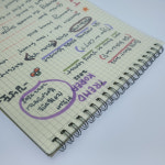 브이와이 투명커버 스프링 모눈노트 세로형 연구노 B5