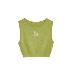 ATTRAVER 와이앤알 니트 탑 그린 YNR KNIT TOP GREEN none