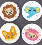 반짝반짝 보석십자수 동물 뱃지 옵션 비즈공예 보석십자수