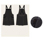 스트라이프 엑스자 단추 앞치마 M