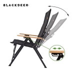 BLACKDEER 옥외 접히는 의자 3 속도 조정 가능한 긴 뒤 야영 피크닉 바닷가 이완 알루미늄 합금