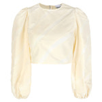 GANNI 가니 135 와이드 슬리브 크롭 탑