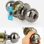 둥근 실내용 안방문 화장실 욕실 문고리 이케아 원룸 도어 문손잡이 열쇠뭉치 화이트열쇠형 1개