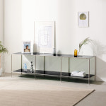 가이온 글로리 스틸 1800 강화유리선반 거실장 장식장 진열장