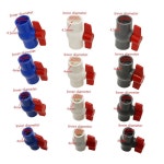 내경 20 25 32 PVC 볼 밸브 3 색 옵션 슬립 배관 플라스틱 커넥터 파이프 스위치