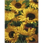 DIY 보석십자수 정물 해바라기 향연 단품 40X50