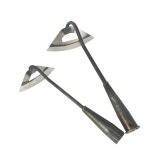 강철 경화 괭이 휴대용 잡초 갈퀴 야채 심기 정원 농업 도구 잡초 액세서리 1