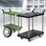 플라스틱 대차 2단 특대 검정바퀴 음식 카 식당용카트