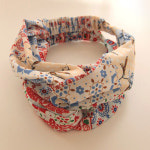 제이로렌 프린팅 데일리 패브릭 여성 반다나 헤어밴드