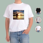 애쉬오트밀 반팔티 하와이 알로하 신혼여행 OO 애쉬오트밀반팔