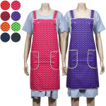 꼬레하우씨 도트 패턴 방수 앞치마 도트앞치마 방수앞치마 주머니앞치마 요리사앞치마 미술용앞치마 작업앞