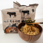 새롬식품 제주 흑우 라면 음멘 107g