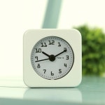미니 스퀘어 알람탁상시계 저소음 스틸 테이블 장식품
