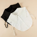 면 프릴 빅 페이크 카라 이너셔츠 넥케이프 이너카라 레이어드 목만있는 넥카라 빅카라 레이어드카라