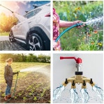 인터내셔날 황동 4구 수도 분배기 정원