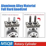 공압 회전 실린더 Smc MSQB 조정 로터리 0-190 MSQB10A
