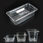 높이 3분의1 투명 PC 밧드 바트 받드 뚜껑포함