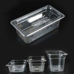 높이 3분의1 투명 PC 밧드 바트 받드 뚜껑포함