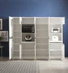 로우 1800 식탁렌지대 키큰 주방수납장 밥솥 밥통 다용도 선반 전자렌지장 식탁 길이 확장형