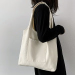 캔버스 포켓 에코백 보조가방 감성