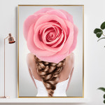 하루애디자인 북유럽 꽃 여인 여자 추상화 그림 모던 감성 미용실 카페 인테리어 소품 액자 소형A3 29 핑크픽 백페이스