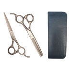 MOMO 컬러 미용 강아지용 가위 숱가위세트 로즈골드 케이스포함