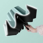 자외선차단 LED 거꾸로우산 3단 자동우산 암막 양우산