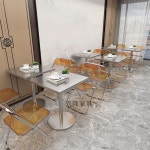 스테인레스 의자 접이식 스테인리스 철제 인테리어 발코니