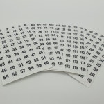 투명 원형 번호 넘버링스티커