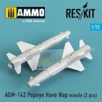 1대72 팝아이 헤브 냅 미사일 - 2개 F-4 F-15 F-16 용 CGRS72-0146 AGM-142 F-111