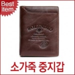 블루캣츠 로렌디오 오일지 중지갑 소가죽 남성지갑 MJ342