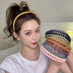 안아픈 올백 머리띠 얇은머리띠 남자헤어밴드 반다나 흰색