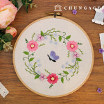 천가게 프랑스자수 패키지 DIY 키트 꽃 하늘정원 CH511125