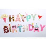 큐티 생일파티 해피벌스데이 가랜드 글자 가랜드