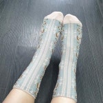 레트로 빈티지 꽃 양말 데일리 플라워패턴 꽃무늬 포인트삭스