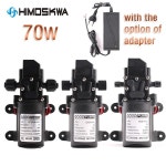 고압 다이어프램 자체 프라이밍 펌프 EU 전원 공급 장치 6A 파이프 DC 12V 6L 70W 220V 130PSI
