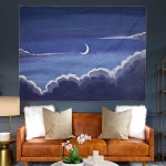 벽장식 유화 포스터 초승달 패브릭 L 인테리어소품