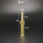 2 웨이 스트레이트 호스 바브 황동 파이프 피팅 감속기 커플러 커넥터