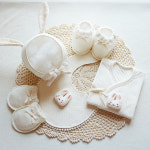 옹아리닷컴 2023 토끼띠 오가닉 토끼 아플리케 배냇저고리 만들기 5종세트 태교바느질 DIY