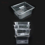 높이 3분의2 투명 PC 밧드 바트 받드 뚜껑포함